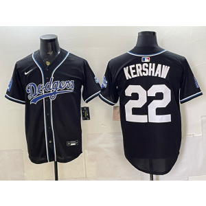 Los Angeles Dodgers 22 Kershaw Black Champion Cool Base Men Jersey Los Angeles Dodgers 22 Kershaw Black Champion Cool Base Men Jersey