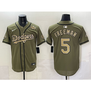 Los Angeles Dodgers 5 Freeman Salute to Service 250th & Champion Cool Base Men Jersey Los Angeles Dodgers 5 Freeman Salute to Service 250th & Champion Cool Base Men Jersey