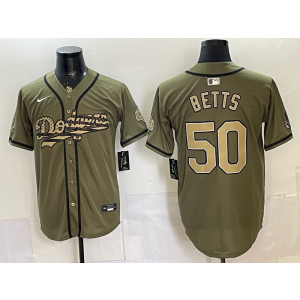Los Angeles Dodgers 50 Betts Salute to Service Cool Base Men Jersey