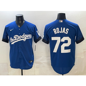 Los Angeles Dodgers 72 Rojas Blue City Cool Base Men Jersey