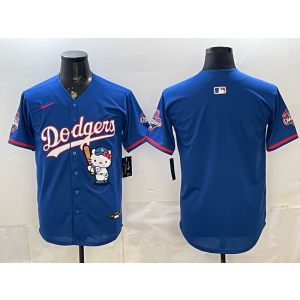 Los Angeles Dodgers Blank Blue Hello Kitty Cool Base Men Jersey Los Angeles Dodgers Blank Blue Hello Kitty Cool Base Men Jersey