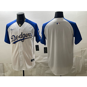 Los Angeles Dodgers Blank Blue White Gold Men Jersey