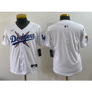 Los Angeles Dodgers Blank New White Youth Jersey