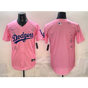 Los Angeles Dodgers Blank Pink Tokyo World Series Cool Base Men Jersey Los Angeles Dodgers Blank Pink Tokyo World Series Cool Base Men Jersey