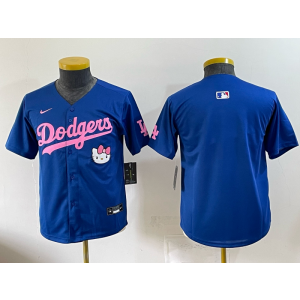Los Angeles Dodgers Blue Hello Kitty Youth Jersey