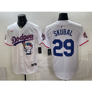 Los Angeles Dodgers x Hello Kitty 29 Skubal White Men Jersey Los Angeles Dodgers x Hello Kitty 29 Skubal White Men Jersey