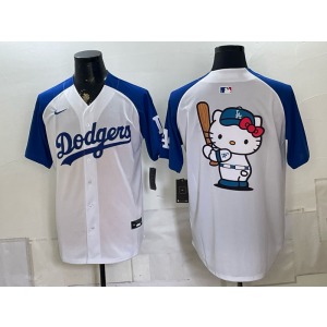 Los Angeles Dodgers x Hello Kitty Blank White Blue Men Jersey