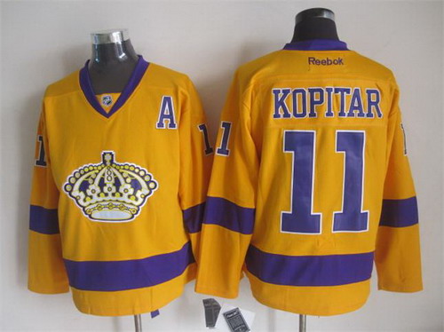 NHL Los Angeles Kings #11 Anze Kopitar Yellow Jersey NHL Los Angeles Kings #11 Anze Kopitar Yellow Jersey