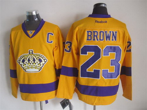 NHL Los Angeles Kings #23 Dustin Brown Yellow Jersey NHL Los Angeles Kings #23 Dustin Brown Yellow Jersey