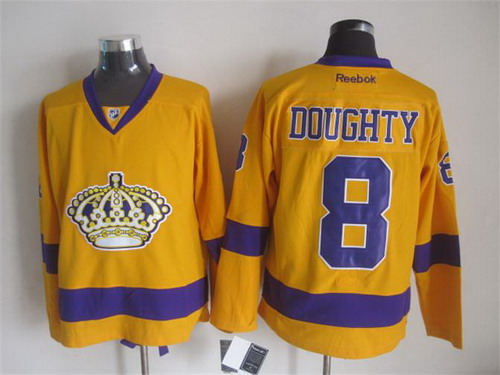 NHL Los Angeles Kings #8 Drew Doughty Yellow Jersey NHL Los Angeles Kings #8 Drew Doughty Yellow Jersey