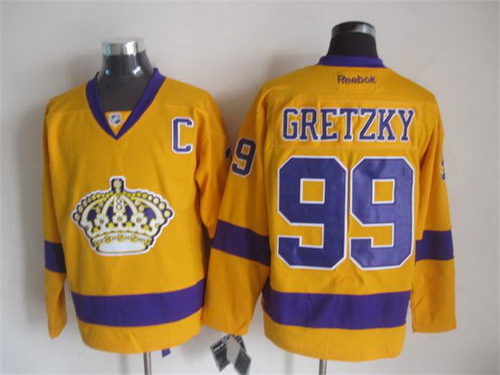 NHL Los Angeles Kings #99 Wayne Gretzky Yellow Jersey NHL Los Angeles Kings #99 Wayne Gretzky Yellow Jersey