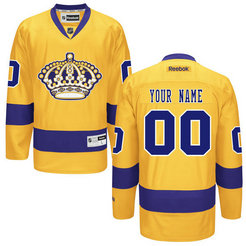 Los Angeles Kings Gold Men's Premier Alternate Custom Reebok Jersey