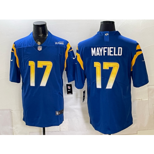 Los Angeles Rams 17 Mayfield Blue Vapor Limited Men Jersey