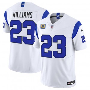 Los Angeles Rams 23 Kyren Williams White 2026 F.U.S.E. Vapor Limited Men Jersey with 4- Star C Patch