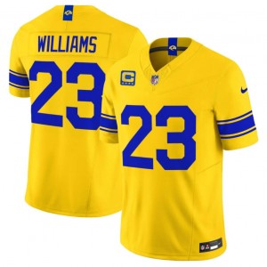 Los Angeles Rams 23 Kyren Williams Yellow 2026 F.U.S.E. Vapor Limited Men Jersey with 4- Star C Patch