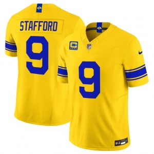 Los Angeles Rams 9 Matthew Stafford Yellow 2026 F.U.S.E. Vapor Limited Men Jersey with 4- Star C Patch