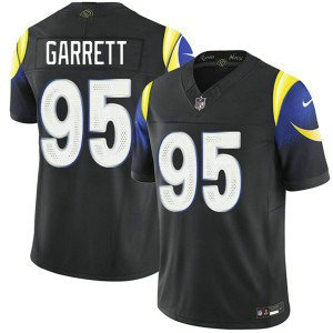 Los Angeles Rams 95 Myles Garrett Black 2025 F.U.S.E. “Rivalries” Jersey