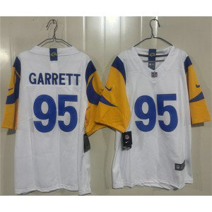 Los Angeles Rams 95 Myles Garrett White Vapor Limited Men Jersey