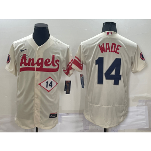 MLB Angels 14 Tyler Wade Cream 2021 City Connect Flexbase Men Jersey MLB Angels 14 Tyler Wade Cream 2021 City Connect Flexbase Men Jersey