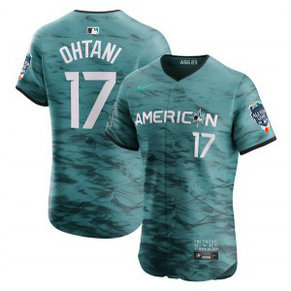 MLB Angels 17 Shohei Ohtani Teal 2023 All-Star Nike Flexbase Men Jersey