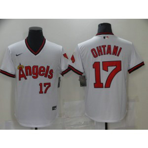 MLB Angels 17 Shohei Ohtani White Cool Base Men Jersey