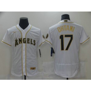 MLB Angels 17 Shohei Ohtani White Gold Nike Flexbase Men Jersey MLB Angels 17 Shohei Ohtani White Gold Nike Flexbase Men Jersey