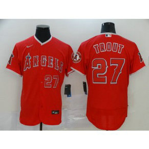 MLB Angels 27 Mike Trout Red 2020 Nike Flexbase Men Jersey