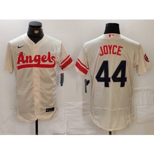MLB Angels 44 Joyce Cream Nike Cool Base Men Jersey