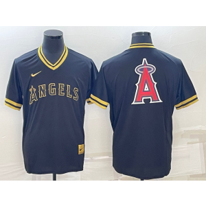 MLB Angels Blank Black Baseball Logo Nike Men Jersey