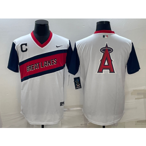 MLB Angels Blank White Baseball Logo Nike Men Jersey