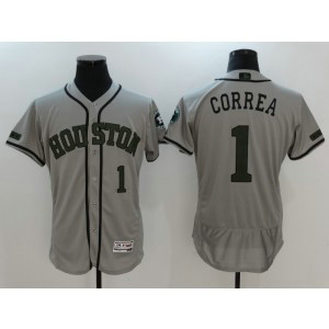 MLB Astros 1 Carlos Correa Gray 2017 Memorial Day Flexbase Men Jersey MLB Astros 1 Carlos Correa Gray 2017 Memorial Day Flexbase Men Jersey