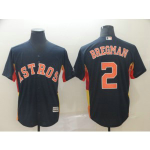 MLB Astros 2 Alex Bregman Navy Cool Base Men Jersey