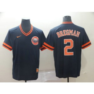 MLB Astros 2 Alex Bregman Navy Nike Cooperstown Collection Legend V-Neck Men Jersey