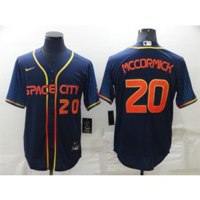 MLB Astros 20 Chas McCormick Navy 2022 City Connect Nike Cool Base Men Jersey MLB Astros 20 Chas McCormick Navy 2022 City Connect Nike Cool Base Men Jersey