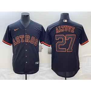 MLB Astros 27 Jose Altuve Black Nike Cool Base Men Jersey MLB Astros 27 Jose Altuve Black Nike Cool Base Men Jersey