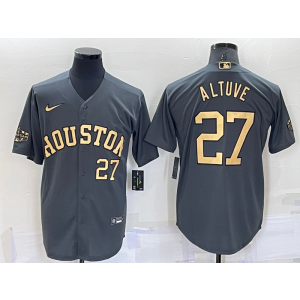 MLB Astros 27 Jose Altuve Charcoal 2022 All-Star Nike Cool Base Men Jersey MLB Astros 27 Jose Altuve Charcoal 2022 All-Star Nike Cool Base Men Jersey