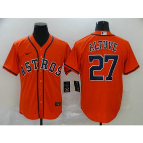MLB Astros 27 Jose Altuve Orange 2020 Nike Cool Base Men Jersey MLB Astros 27 Jose Altuve Orange 2020 Nike Cool Base Men Jersey