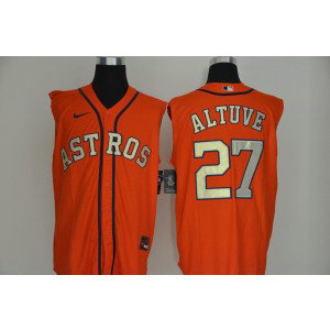 MLB Astros 27 Jose Altuve Orange Nike Cool Base Sleeveless Men Jersey MLB Astros 27 Jose Altuve Orange Nike Cool Base Sleeveless Men Jersey