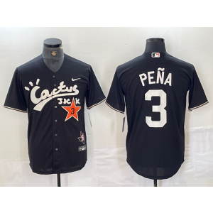 MLB Astros 3 Jeremy Pena Black Nike Cool Base Men Jersey