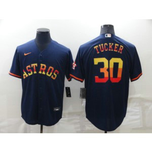MLB Astros 30 Kyle Tucker Rainbow Nike New Cool Base Men Jersey MLB Astros 30 Kyle Tucker Rainbow Nike New Cool Base Men Jersey