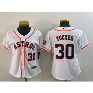 MLB Astros 30 Kyle Tucker White Nike Cool Women Jersey