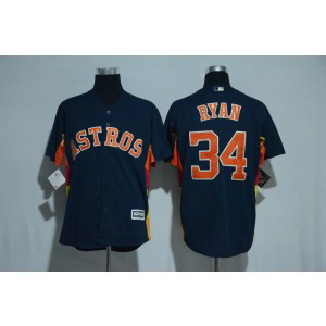 MLB Astros 34 Nolan Ryan Navy Cool Base Men Jersey