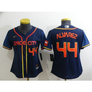 MLB Astros 44 Yordan Alvarez Navy 2022 City Connect Nike Cool Base Youth Jersey