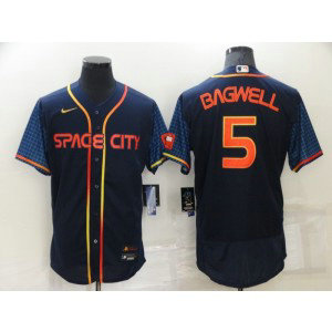 MLB Astros 5 Jeff Bagwell Navy 2022 City Connect Nike New Flexbase Men Jersey