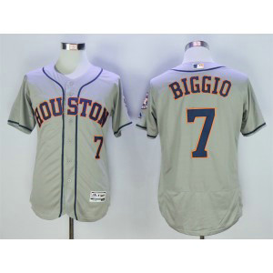 MLB Astros 7 Craig Biggio Grey Flexbase Men Jersey
