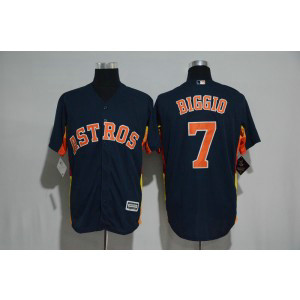MLB Astros 7 Craig Biggio Navy Cool Base Men Jersey