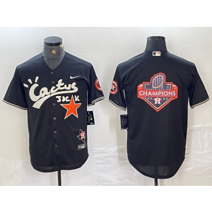 MLB Astros Blank Black Dream Nike Cool Base Men Jersey