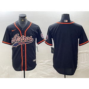 MLB Astros Blank Black Nike Cool Base Men Jersey