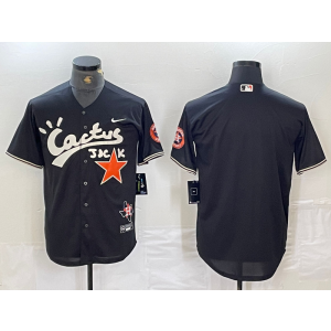 MLB Astros Blank Black Nike Cool Base Men Jersey