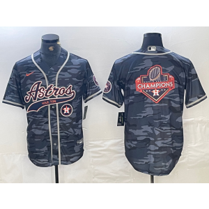 MLB Astros Blank Champion Camo Nike Cool Base Men Jersey